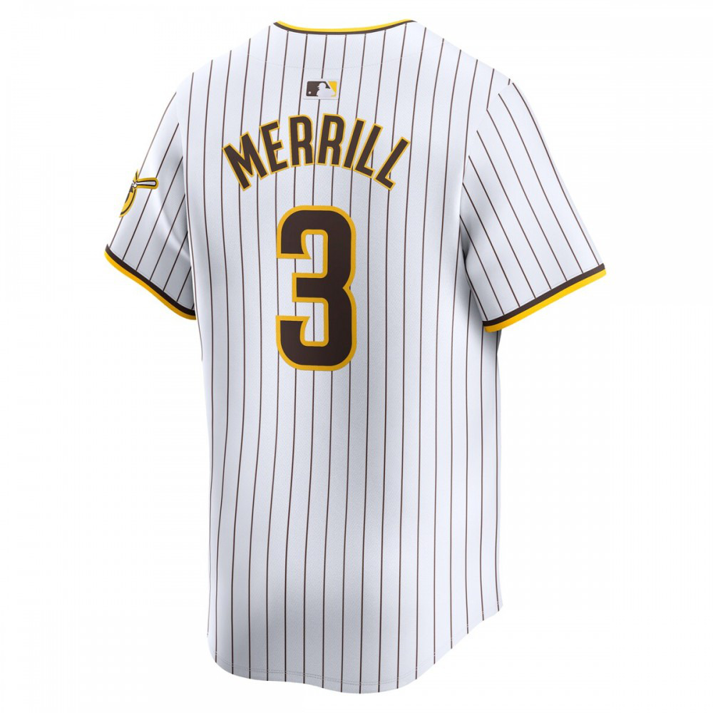Jackson Merrill San Diego Padres Home Limited Jersey - White-Pro Kit Vault | Brand New 26/27 Sports Jerseys